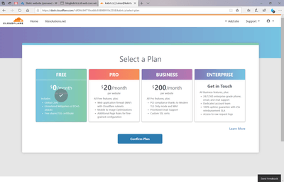 Cloudflare - Plans