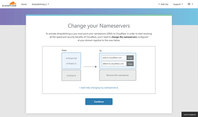 Cloudflare - NS setup